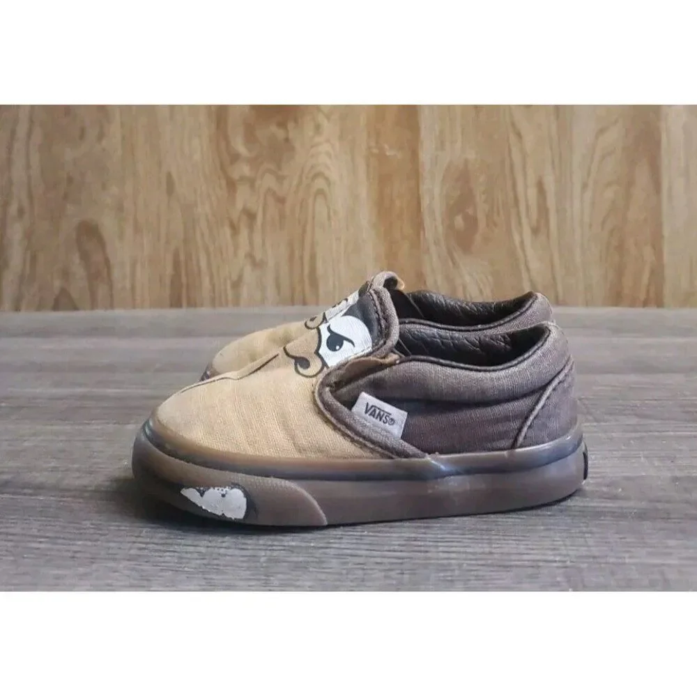 Vans Slip On Monkey Off The Wall Sneakers Toddler Baby Size 5‎